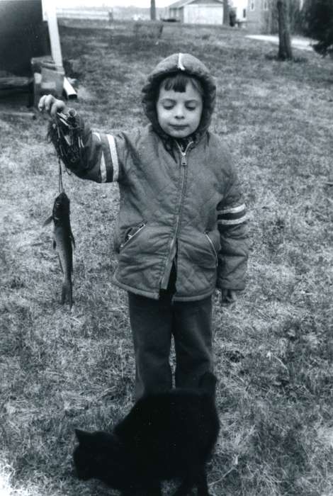 cat, history of Iowa, Iowa History, fish, Iowa, boy, Olsson, Ann and Jons, Waterloo, IA, Children, Portraits - Individual