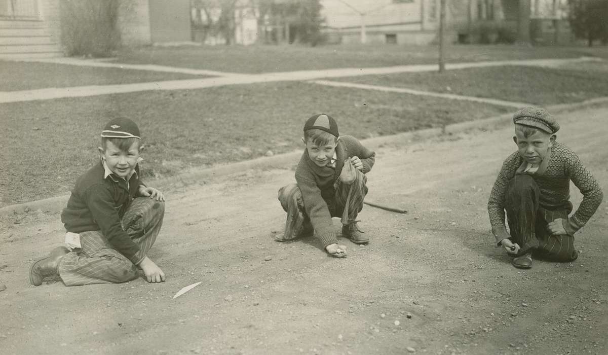 Portraits - Group, history of Iowa, Iowa History, best of, marbles, Webster City, IA, play, Iowa, McMurray, Doug, Children