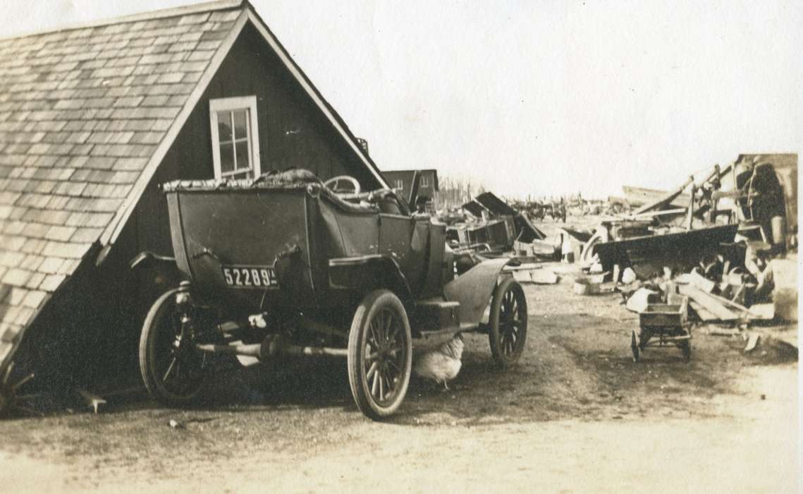 Iowa, Satre, Margaret, weather, Barns, car, tornado, Farms, Randall, IA, history of Iowa, Motorized Vehicles, Iowa History