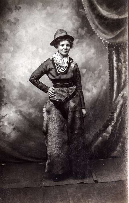 history of Iowa, Iowa History, bandana, woman, Anamosa Library & Learning Center, Iowa, Anamosa, IA, chaps, Portraits - Individual