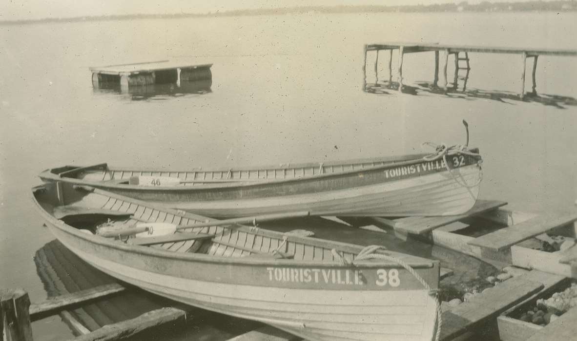 Iowa History, boats, Lakes, Rivers, and Streams, dock, Clear Lake, IA, Iowa, lake, McMurray, Doug, history of Iowa