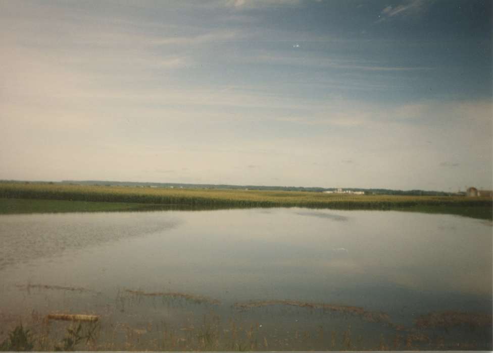 Floods, soybean, history of Iowa, Iowa History, Blanchard, Lois, sky, Wever, IA, Iowa, Farms