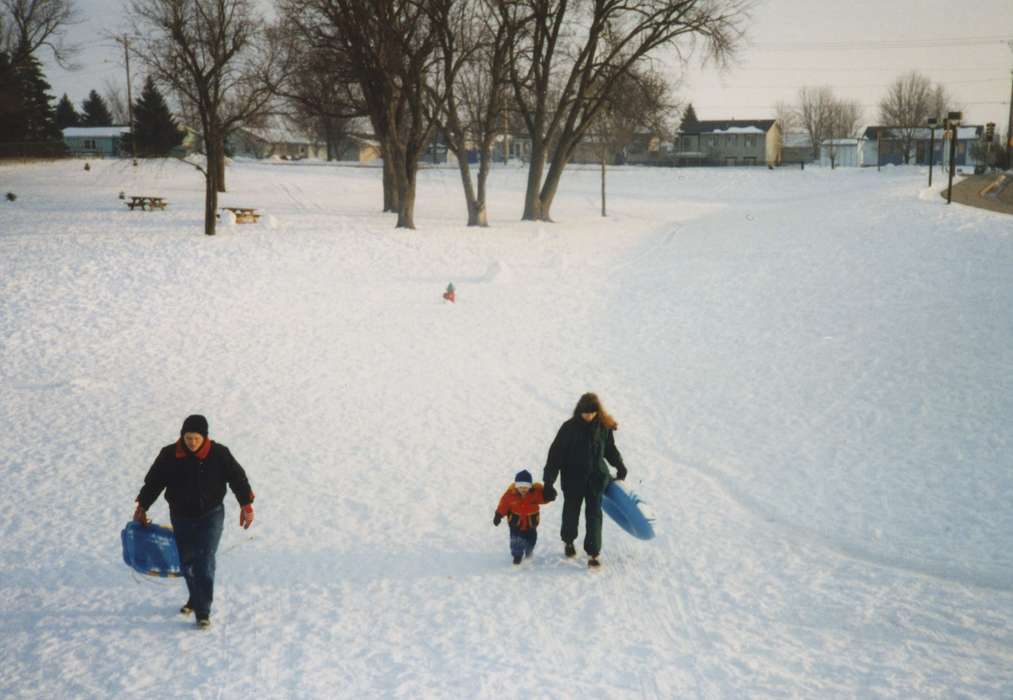 snow, Outdoor Recreation, Iowa History, history of Iowa, sledding, Helmich, Twila, Iowa, Winter, Children, Forest City, IA