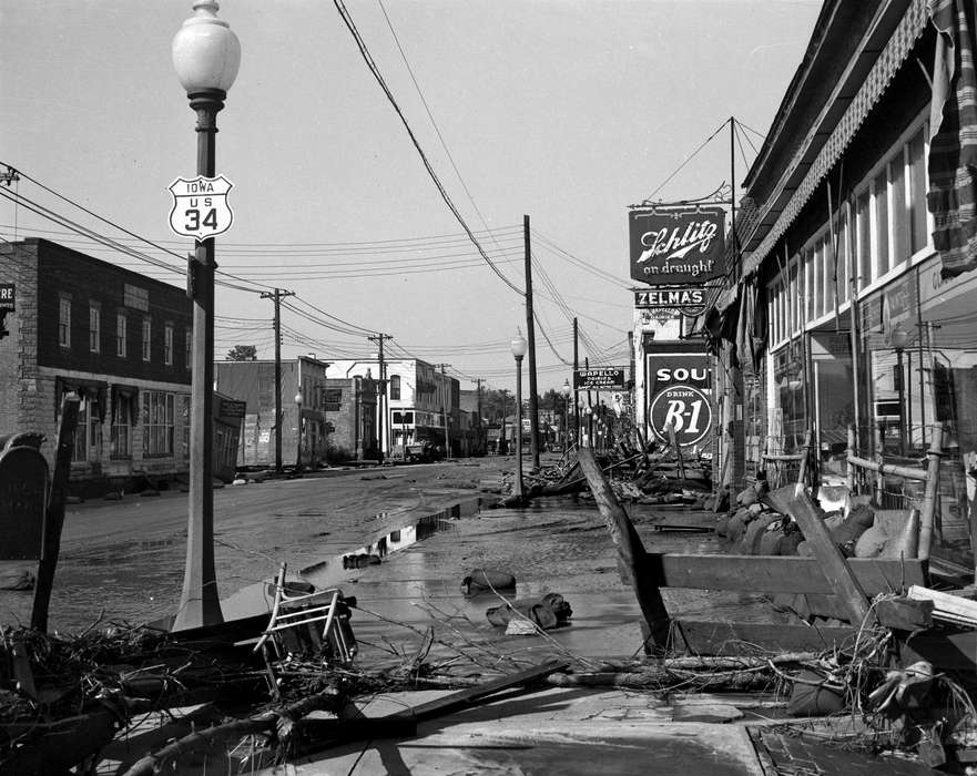 Floods, history of Iowa, Iowa History, Ottumwa, IA, Cities and Towns, Iowa, Lemberger, LeAnn