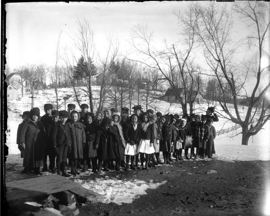 Portraits - Group, Iowa, Schools and Education, winter, Anamosa Library & Learning Center, history of Iowa, snow, Iowa History, Jones County, IA