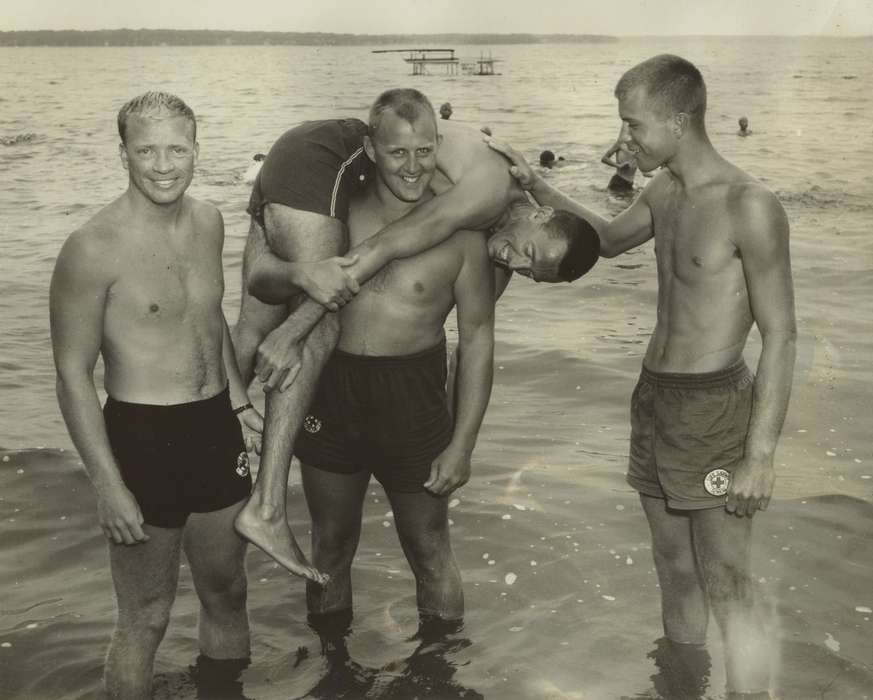 Goldfield, IA, Lakes, Rivers, and Streams, swimsuit, Iowa History, bathing suit, Iowa, history of Iowa, Portraits - Group, Outdoor Recreation, swimming, Schlawin, Kent