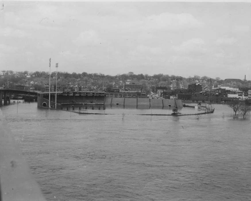 stadium, Cities and Towns, Buffalo, IA, baseball, Iowa History, Iowa, Floods, history of Iowa, Swanson, Chris