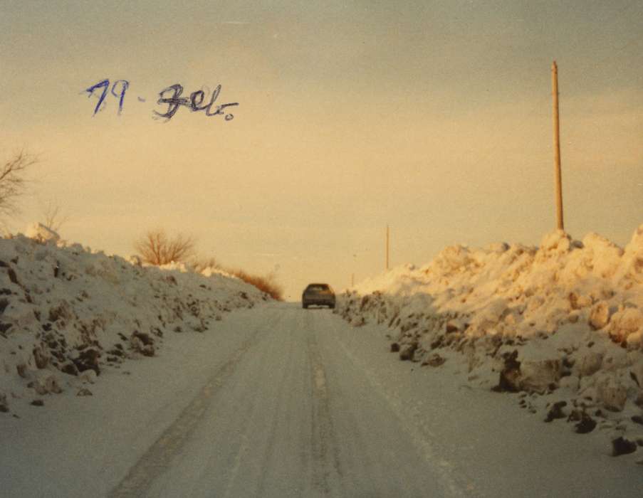 Richland, IA, car, Iowa History, Iowa, Motorized Vehicles, road, history of Iowa, Adam, Andrew, snow, Landscapes, Winter