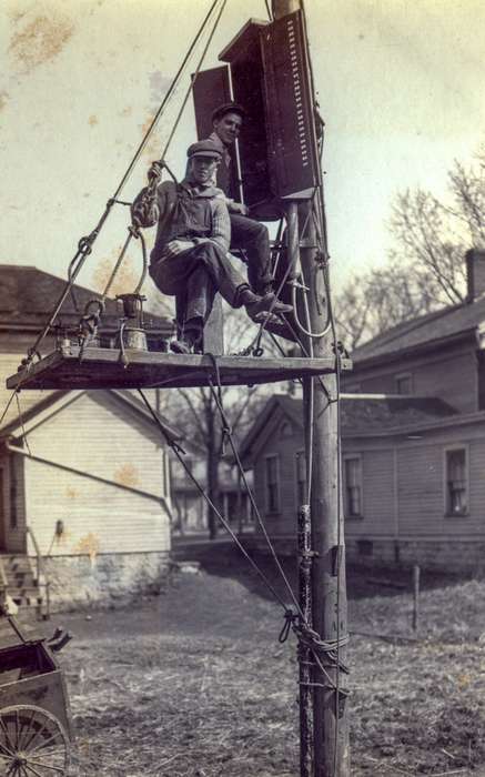 Portraits - Group, telephone, history of Iowa, Iowa History, Anamosa Library & Learning Center, Iowa, Anamosa, IA, Labor and Occupations