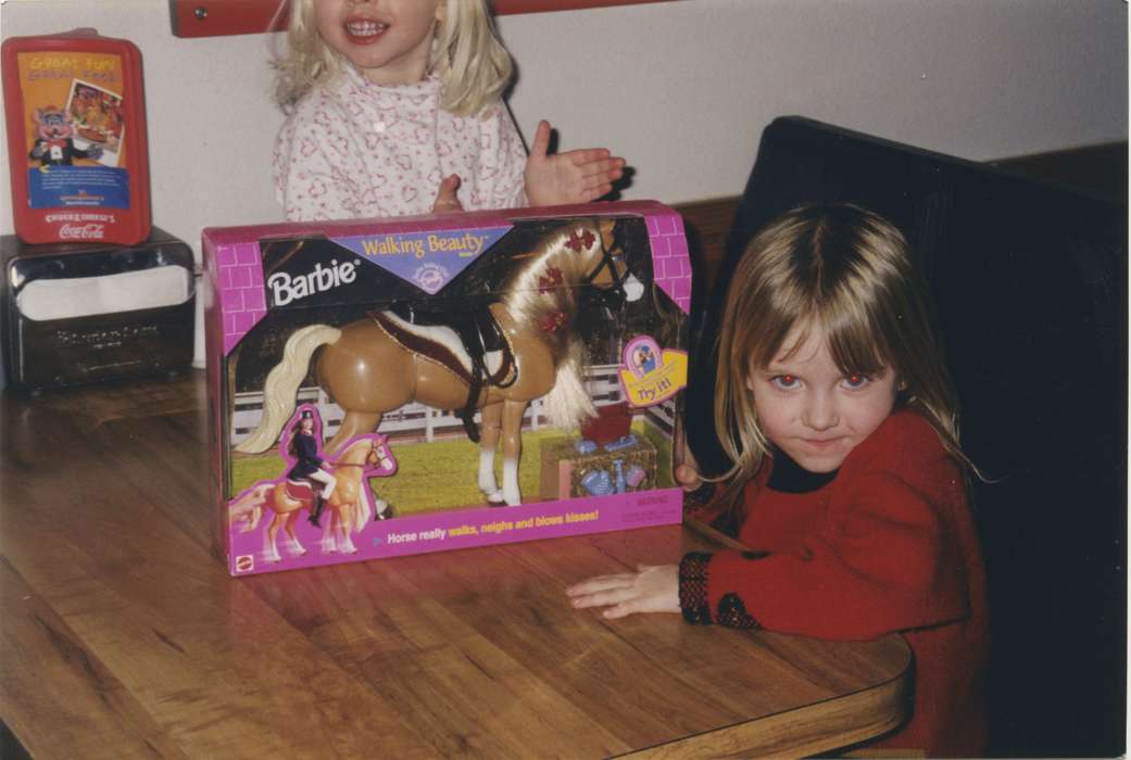 Iowa, toy, horse, Children, Burke, Alex, Portraits - Individual, barbie, Cedar Falls, IA, history of Iowa, Holidays, Iowa History