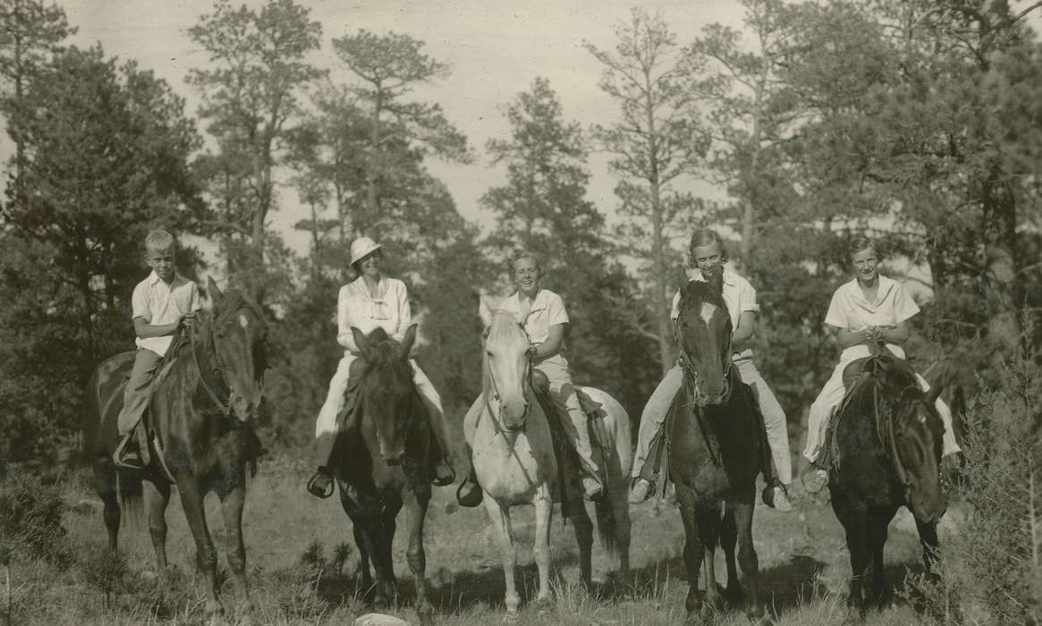 Portraits - Group, history of Iowa, Iowa History, horse riding, Animals, Iowa, McMurray, Doug, horse, SD