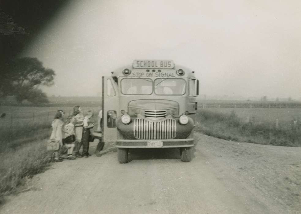 Feddersen, Margaret, school bus, history of Iowa, Iowa History, road, Calamus, IA, Iowa, Schools and Education, Children