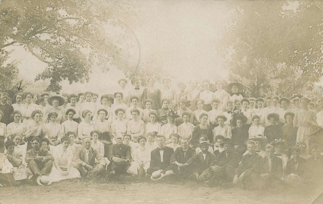 Portraits - Group, bow tie, history of Iowa, Iowa History, Elkader, IA, Iowa, Schools and Education, Palczewski, Catherine, hat, suit