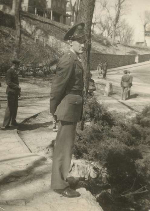 Military and Veterans, Iowa History, Iowa, history of Iowa, wwii, army, Roquet, Ione, uniform, Webster County, IA