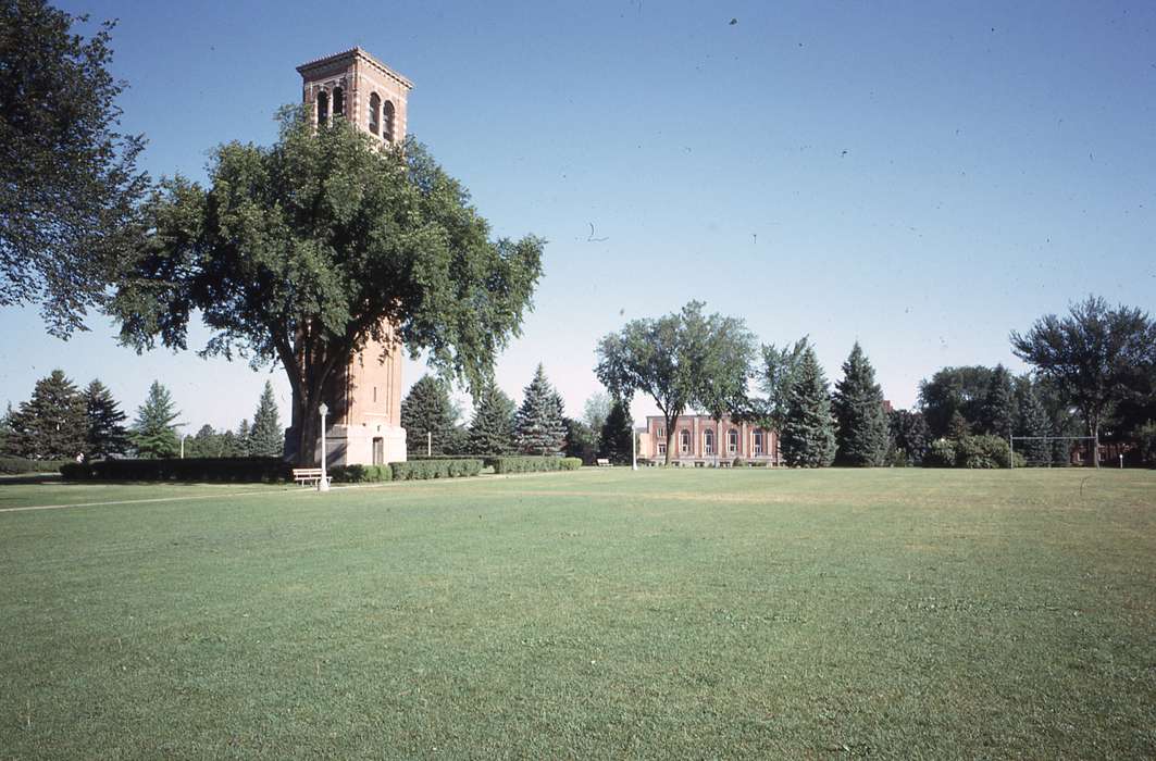 Cedar Falls, IA, history of Iowa, Iowa History, uni, trees, UNI Special Collections & University Archives, Iowa, Schools and Education, university of northern iowa, campanile