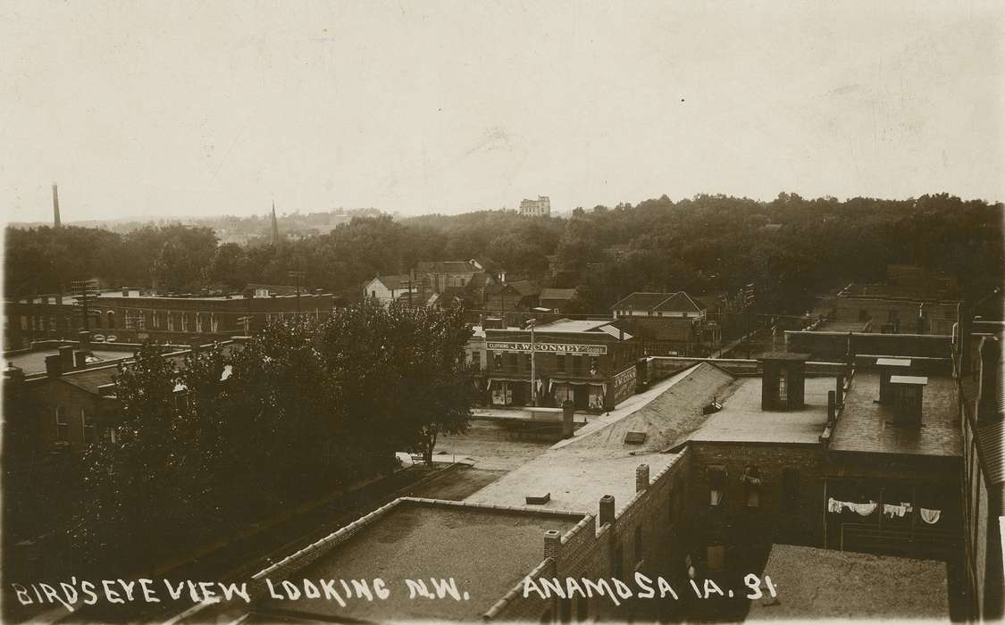 main street, Main Streets & Town Squares, history of Iowa, Iowa History, Aerial Shots, Iowa, Anamosa, IA, Hatcher, Cecilia