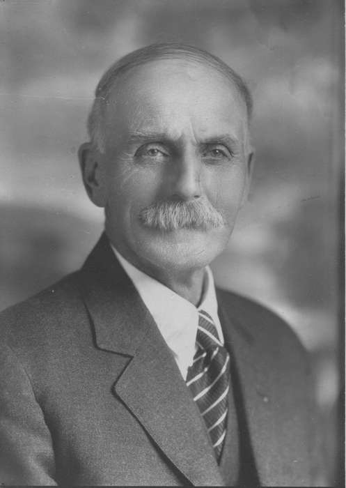 history of Iowa, Iowa History, Algona, IA, necktie, Iowa, mustache, Potter, Ann, suit, Portraits - Individual