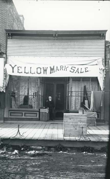 Main Streets & Town Squares, business owner, history of Iowa, Iowa History, storefront, Businesses and Factories, store, Waverly, IA, Iowa, downing, Cities and Towns, small business, Waverly Public Library, dry good store