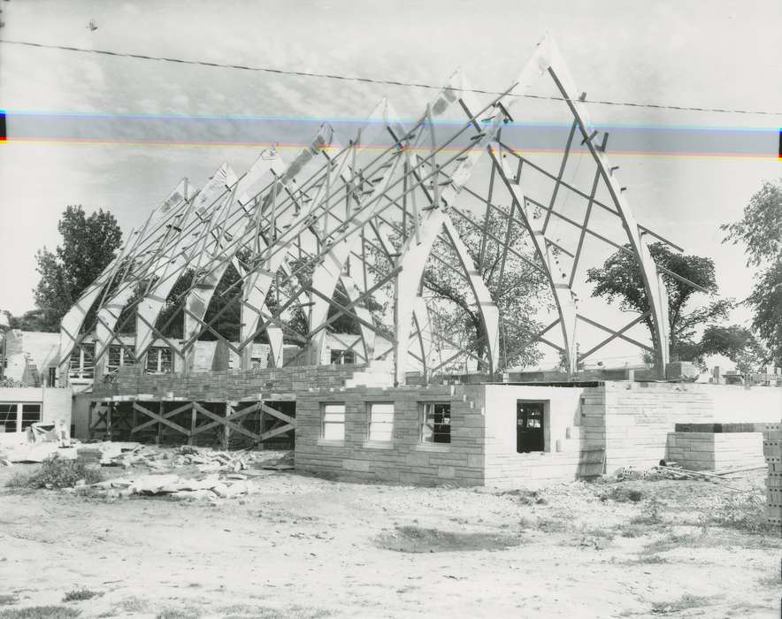 construction, history of Iowa, lumber, Businesses and Factories, Religious Structures, Waverly Public Library, Iowa, stone building, Iowa History, stone