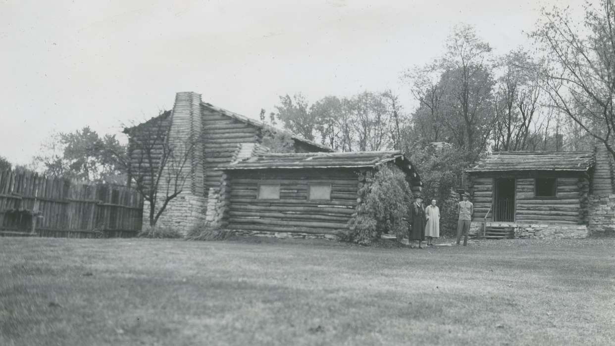 Portraits - Group, Travel, cabin, Harrodsburg, KY, history of Iowa, Iowa History, Iowa, McMurray, Doug
