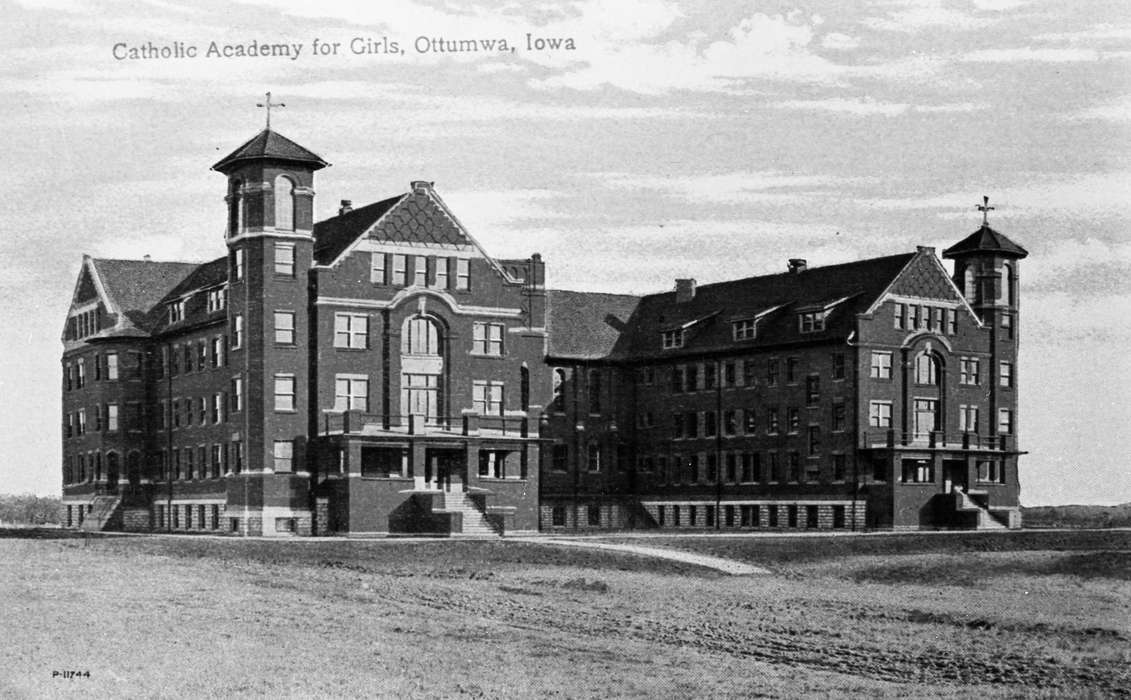 catholic, Religious Structures, Ottumwa, IA, Iowa History, history of Iowa, Lemberger, LeAnn, building, Iowa, Cities and Towns, Schools and Education, school