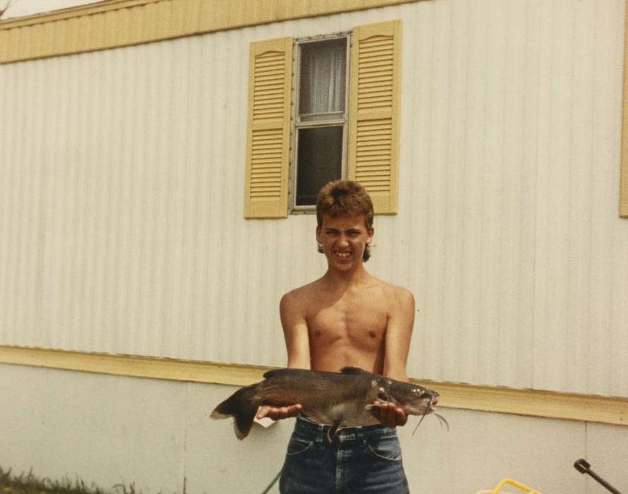 history of Iowa, Iowa History, Camanche, IA, fish, Determan, Taryn, Iowa, Outdoor Recreation, trailer house, Children, Portraits - Individual