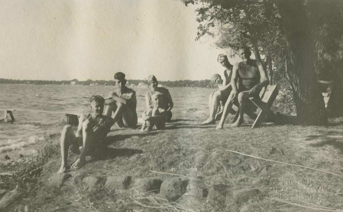 Portraits - Group, swimming, Clear Lake, IA, lake, history of Iowa, Iowa History, Iowa, McMurray, Doug, Leisure