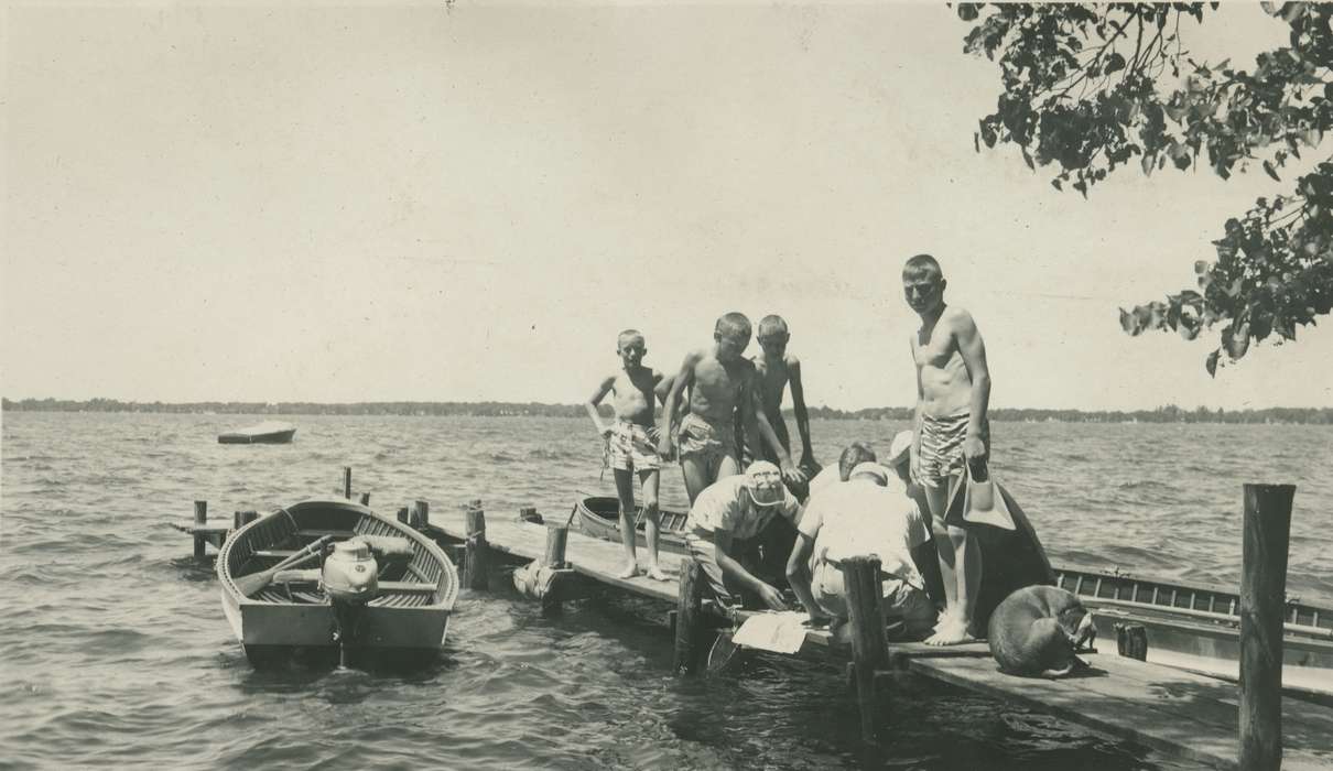 boy scouts, Clear Lake, IA, lake, history of Iowa, Iowa History, Lakes, Rivers, and Streams, dock, Iowa, Outdoor Recreation, boat, McMurray, Doug, Children, Leisure