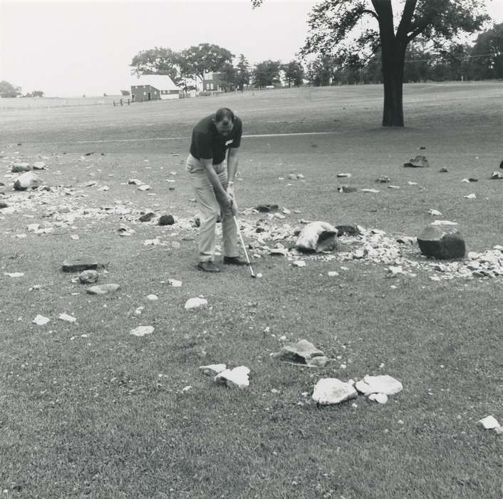 golf, history of Iowa, Waverly Public Library, Waverly, IA, golfing, flood aftermath, Iowa, golf ball, debris, Outdoor Recreation, Iowa History, Floods, people