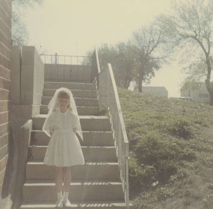 Varina, IA, history of Iowa, Religious Structures, first communion, Iowa History, Larsen, Carol, Iowa, Children, Religion, Portraits - Individual