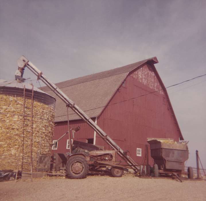 tractor, Farming Equipment, Iowa History, Barns, Iowa, Farms, history of Iowa, corn, Feddersen, Margaret, Calamus, IA