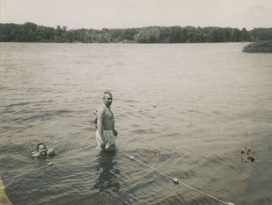swimming, history of Iowa, Iowa History, Fink-Bowman, Janna, Lakes, Rivers, and Streams, life jacket, Iowa, Harpers Ferry, IA