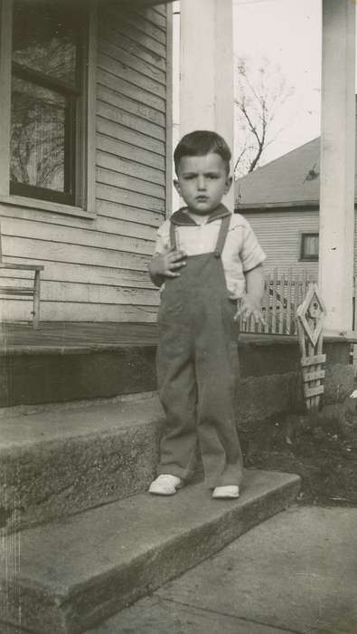 italian american, Campopiano Von Klimo, Melinda, history of Iowa, Portraits - Individual, Iowa History, Iowa, Children, boy, overalls, Des Moines, IA