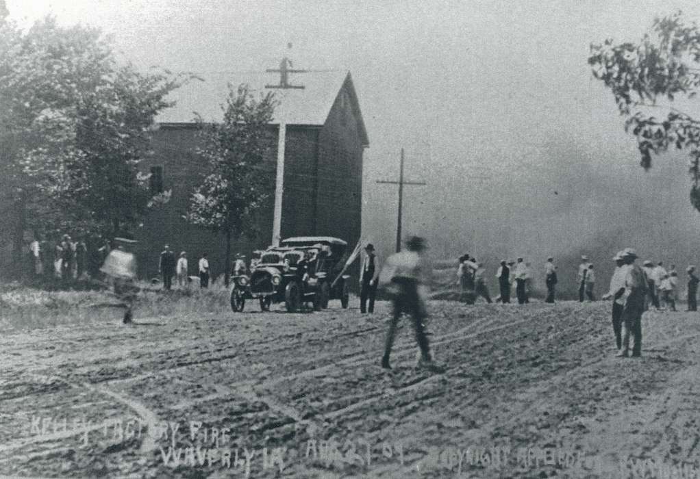 history of Iowa, Iowa History, factory, Wrecks, Businesses and Factories, canning, fire, Iowa, Waverly Public Library