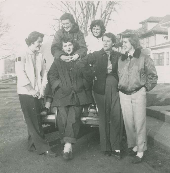 Portraits - Group, Iowa History, Iowa, hairstyle, Jeys, Marlene, Leisure, Cedar Falls, IA, history of Iowa