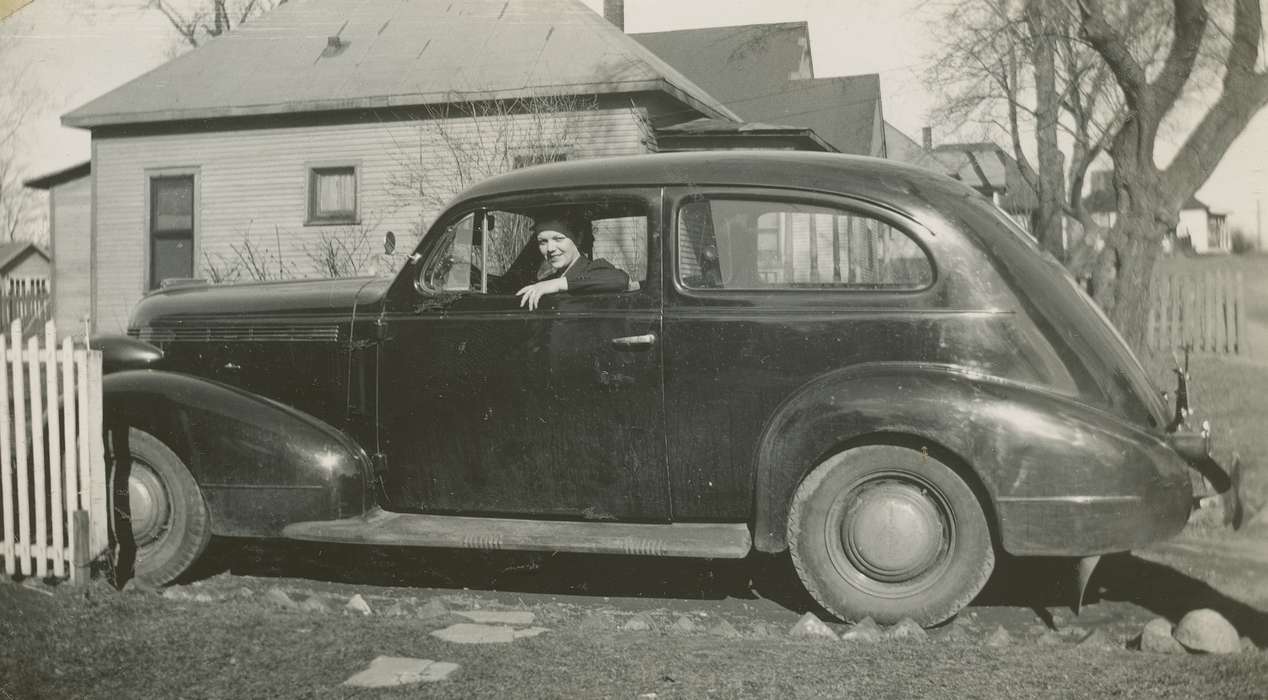 history of Iowa, Motorized Vehicles, Campopiano Von Klimo, Melinda, Iowa, car, Portraits - Individual, Des Moines, IA, chevy, Iowa History, chevrolet master coupe, chevrolet