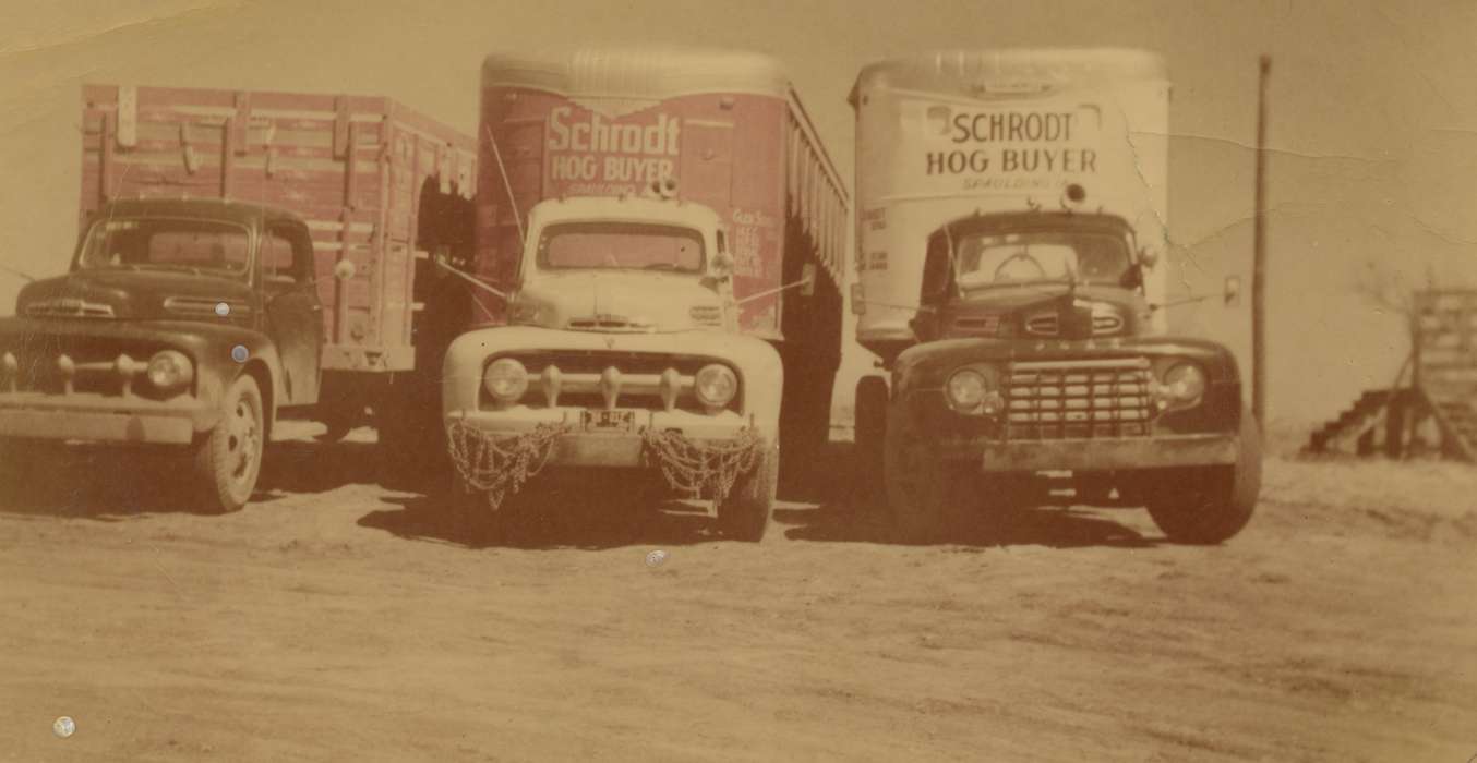 history of Iowa, Iowa History, IA, truck, Motorized Vehicles, Schrodt, Evelyn, Iowa, Labor and Occupations