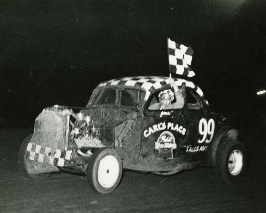 tunis speedway, Motorized Vehicles, Iowa History, Entertainment, Iowa, history of Iowa, racecar driver, car, Volgarino, Jim, racecar, Waterloo, IA