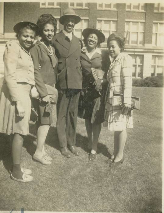 Portraits - Group, Schools and Education, african american, fashion, Waterloo, IA, Iowa History, Henderson, Jesse, People of Color, history of Iowa, Iowa