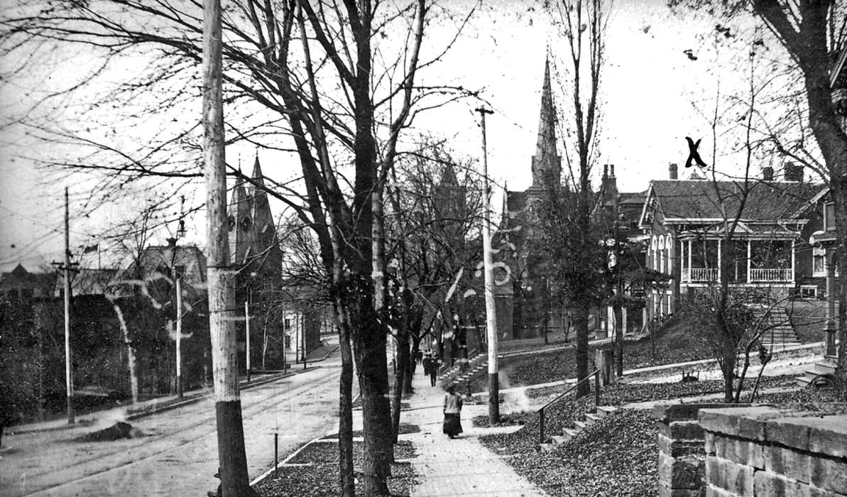 church, Iowa, Religious Structures, sidewalk, Lemberger, LeAnn, Ottumwa, IA, history of Iowa, Main Streets & Town Squares, Iowa History