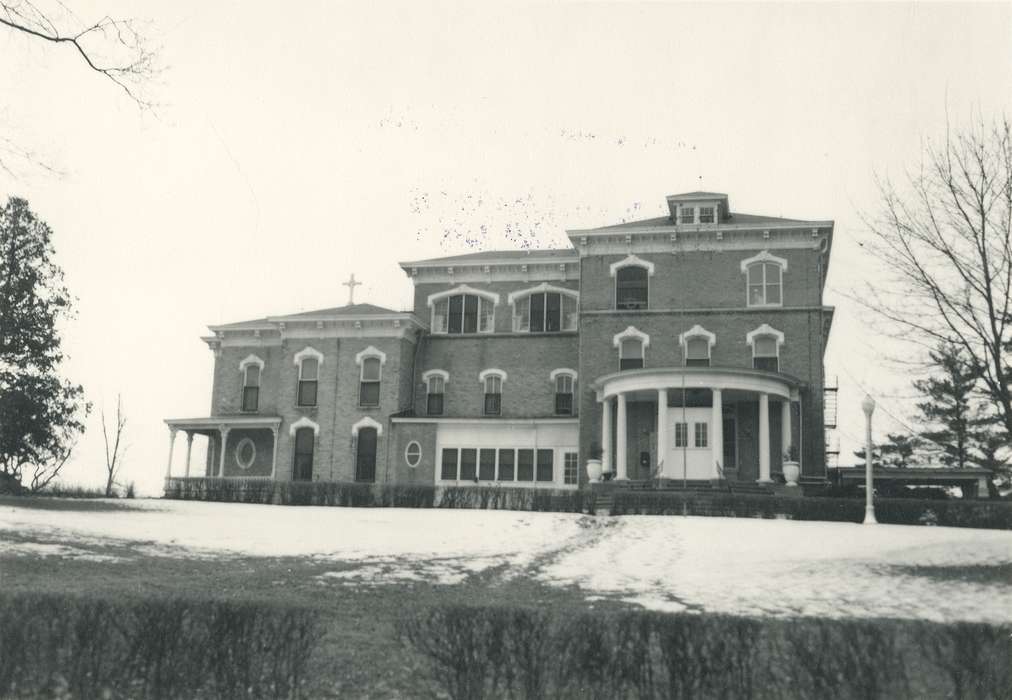 history of Iowa, Iowa History, Winter, Businesses and Factories, house, Waverly, IA, Iowa, Hospitals, correct date needed, Waverly Public Library