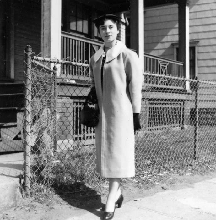 history of Iowa, Iowa History, heels, coat, Iowa, Cedar Rapids, IA, fence, Homes, Karns, Mike, Portraits - Individual