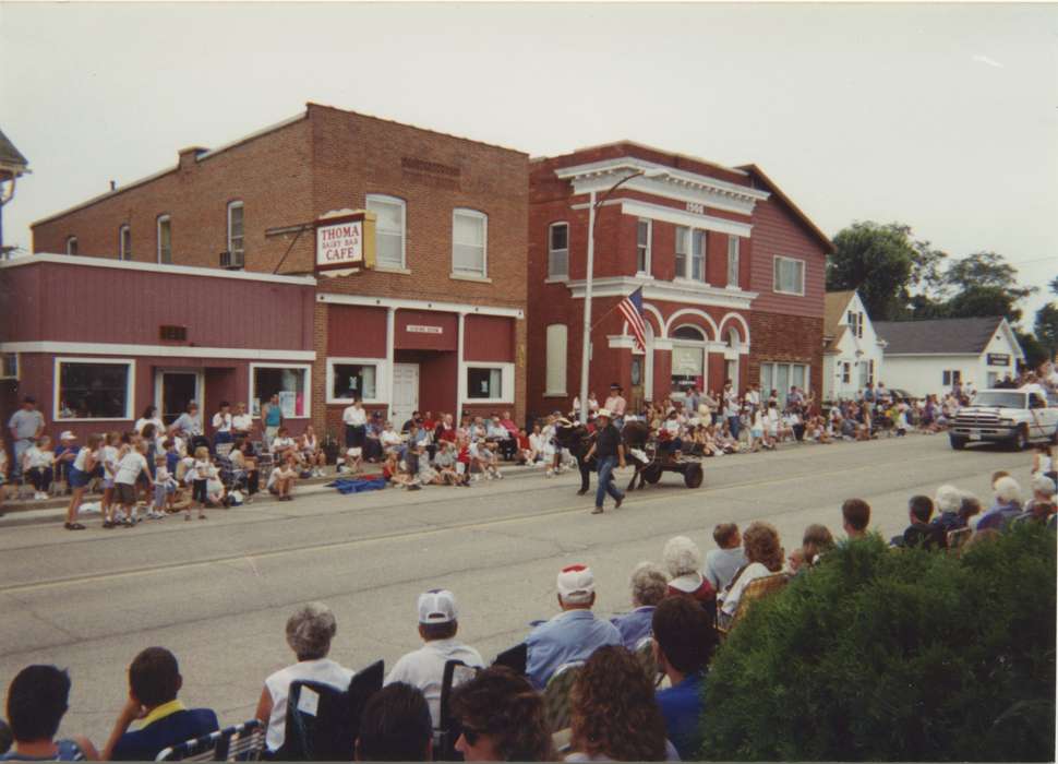 Iowa, parade, Clayton County, IA, Fairs and Festivals, Laurie, Thompson, Cities and Towns, history of Iowa, Main Streets & Town Squares, Iowa History