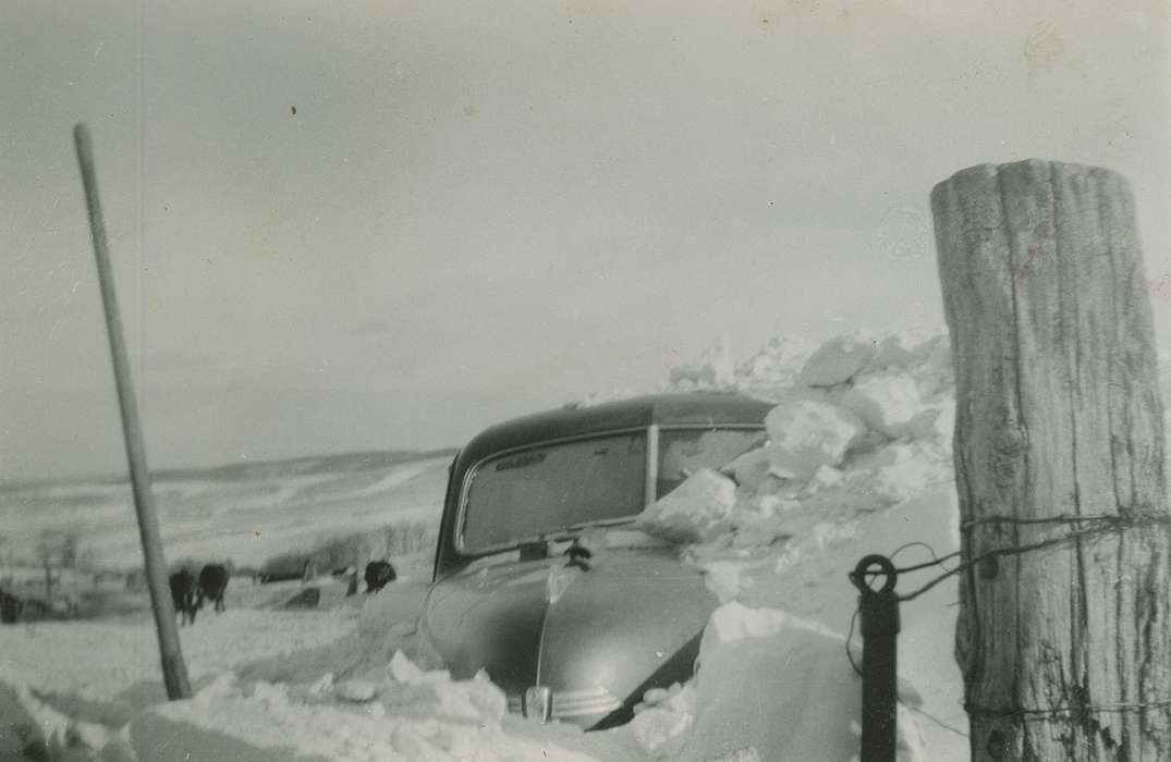 Tjaden, Carol, Motorized Vehicles, Iowa History, Cresco, IA, Iowa, history of Iowa, car, Winter, snow