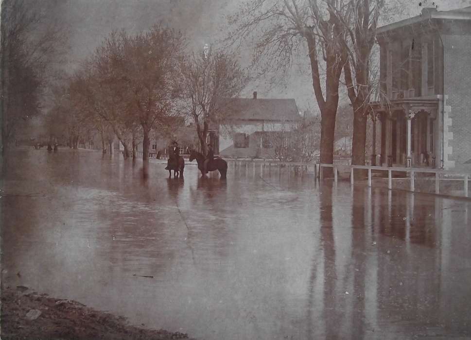 Floods, history of Iowa, Lemberger, LeAnn, Eddyville, IA, Animals, Iowa, Cities and Towns, horse, Iowa History