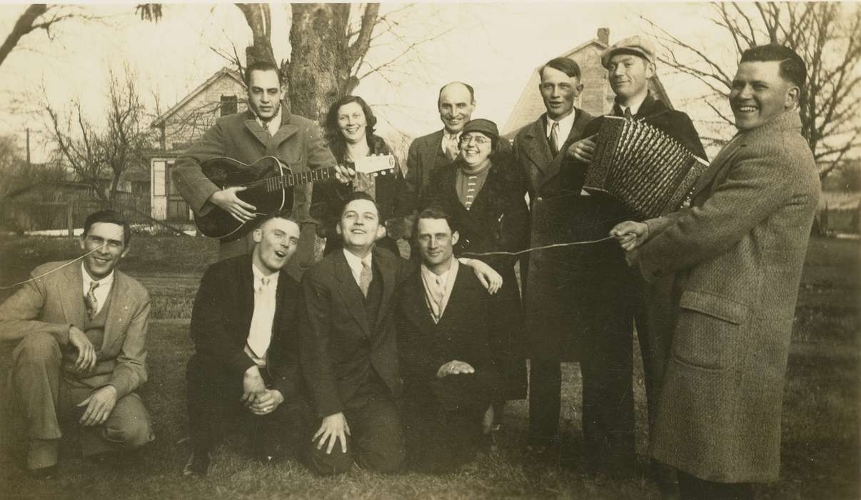 Portraits - Group, Weddings, Iowa, guitar, accordion, West Liberty, IA, history of Iowa, Meyers, Peggy, Iowa History