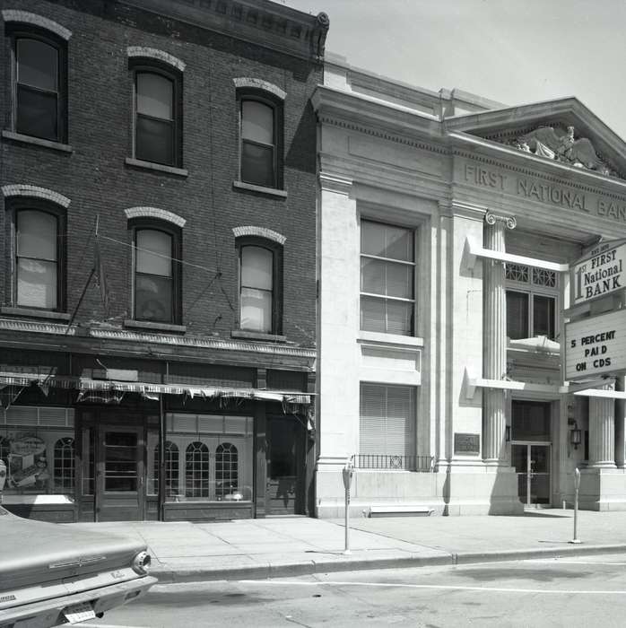 history of Iowa, Iowa History, Iowa, Businesses and Factories, Clinton Public Library, bank