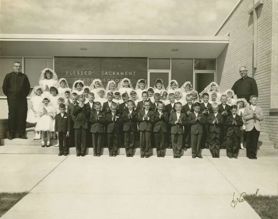 Waterloo, IA, first communion, Religious Structures, history of Iowa, Jeys, Marlene, Iowa, Children, Iowa History, Religion, Portraits - Group