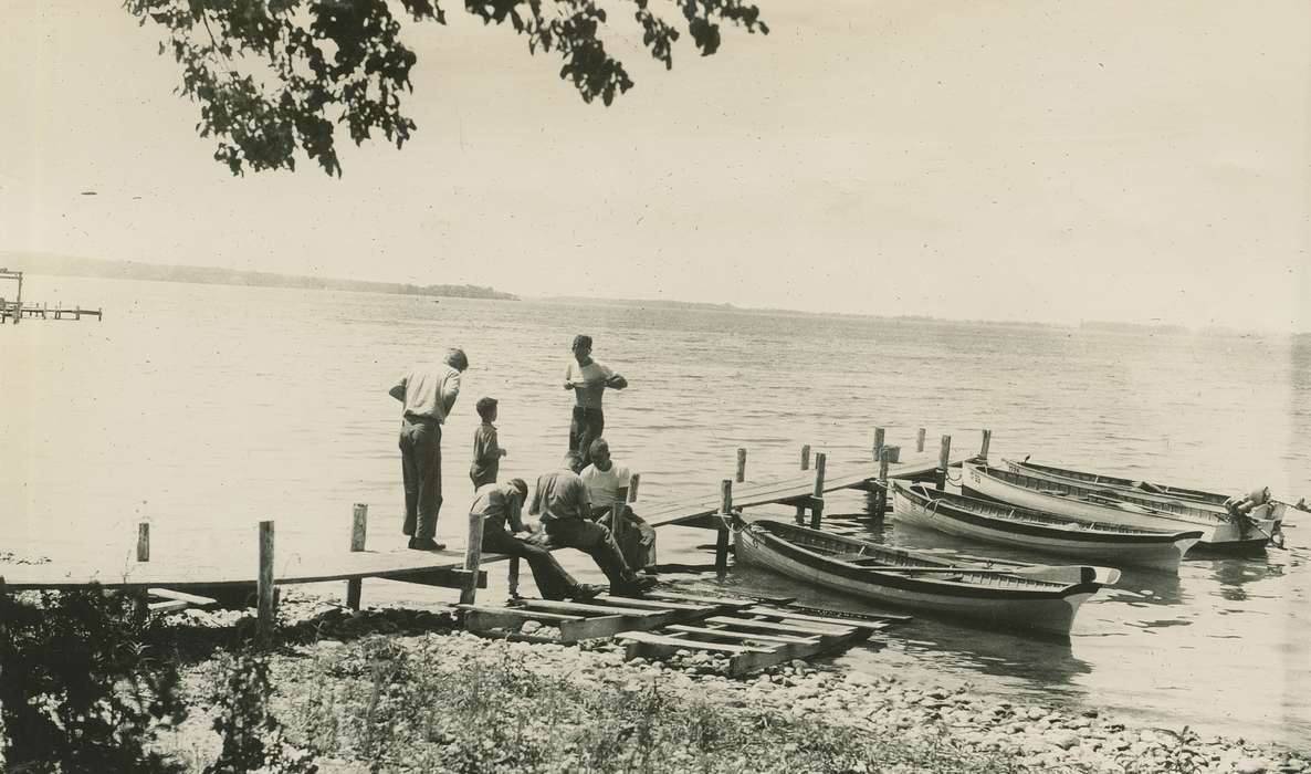 Iowa History, boats, Lakes, Rivers, and Streams, Clear Lake, IA, dock, Iowa, McMurray, Doug, history of Iowa, Leisure, boy scouts