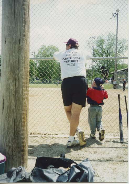 history of Iowa, Children, softball, Iowa, Paddock Lake, WI, bat, fence, Sports, Iowa History, Tracy, Jeffrey Todd, Leisure